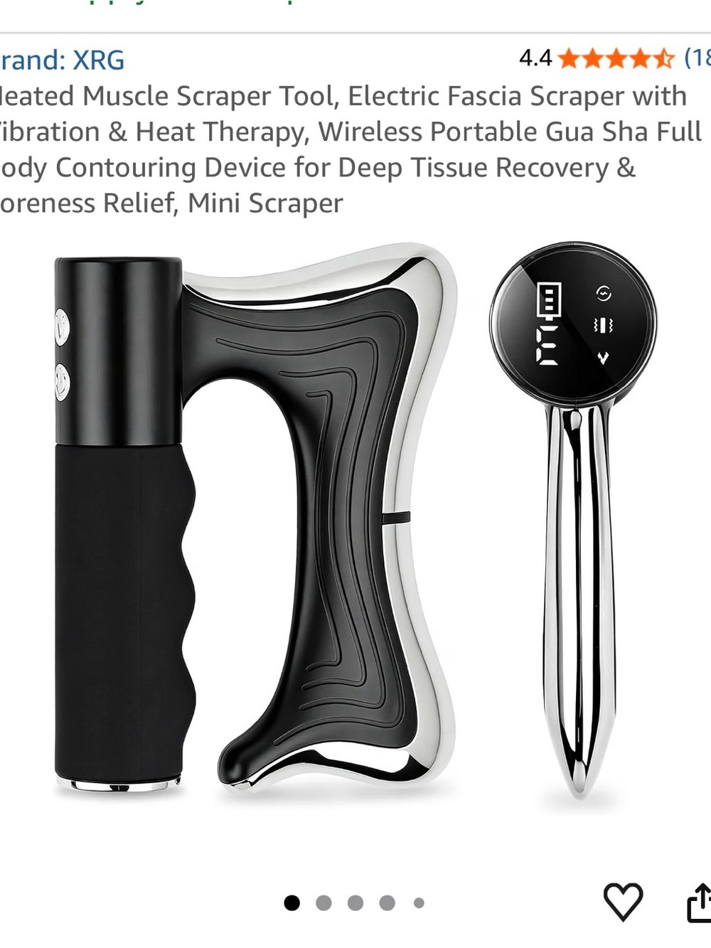 BRAND NEW NEVER BEEN USED XRG Electric Muscle Scraper & Gua Sha Set - Black/Silv